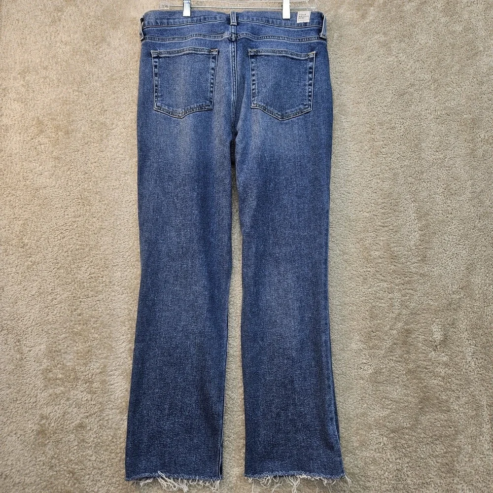Frank & Eileen Cork Jeans Women 32 Slim Straight Raw Hem Medium Wash Denim - Picture 4 of 16